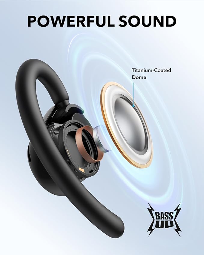 Bluetooth Sports Headphones with IPX7 Water Protection and Rotating Ear Hooks – Best Earbuds for Running and Gym Use 3