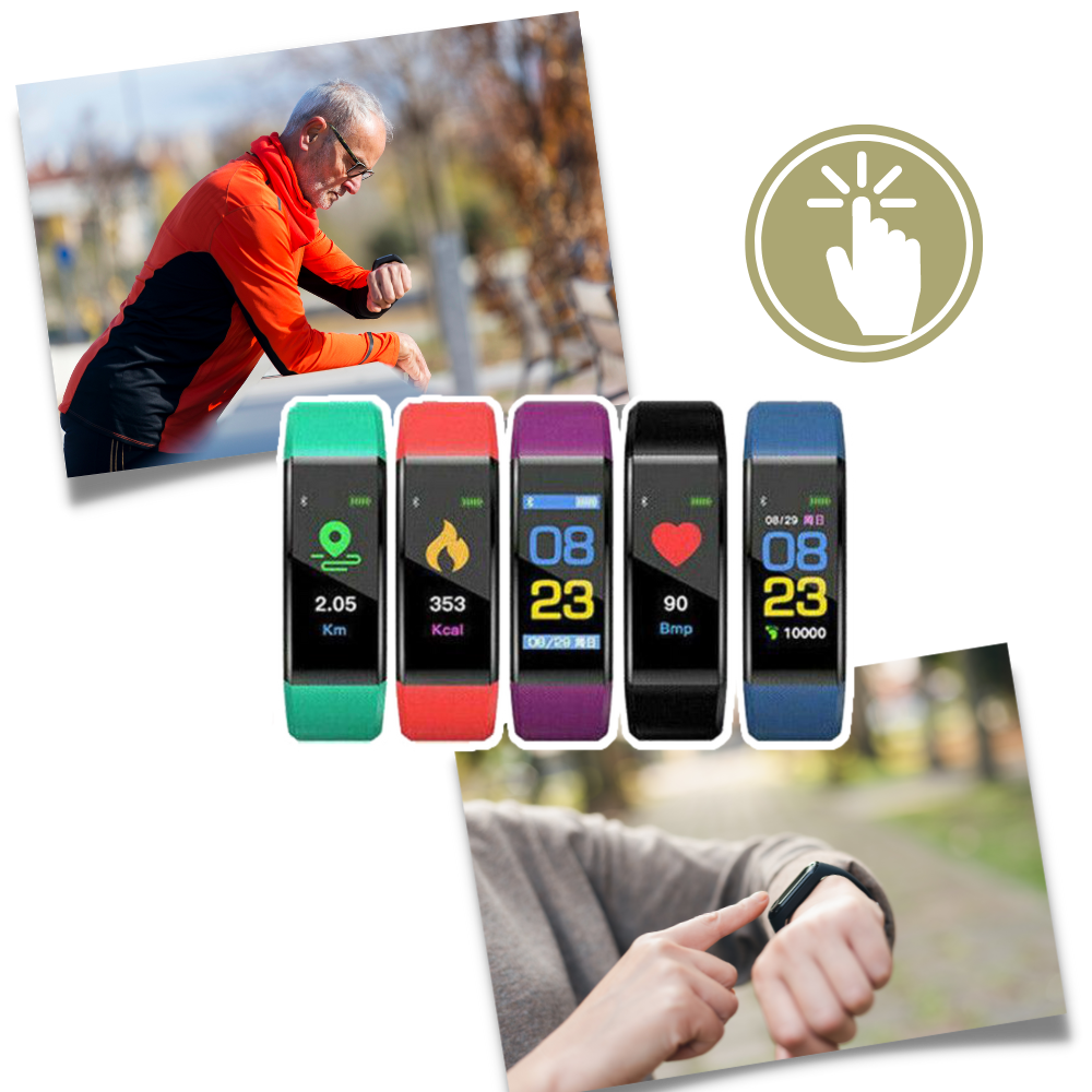 Senior Smartwatch with Health Monitoring, User-Friendly Design, 0.96 Inch LED Screen, Heart Rate and Blood Pressure Tracking 3