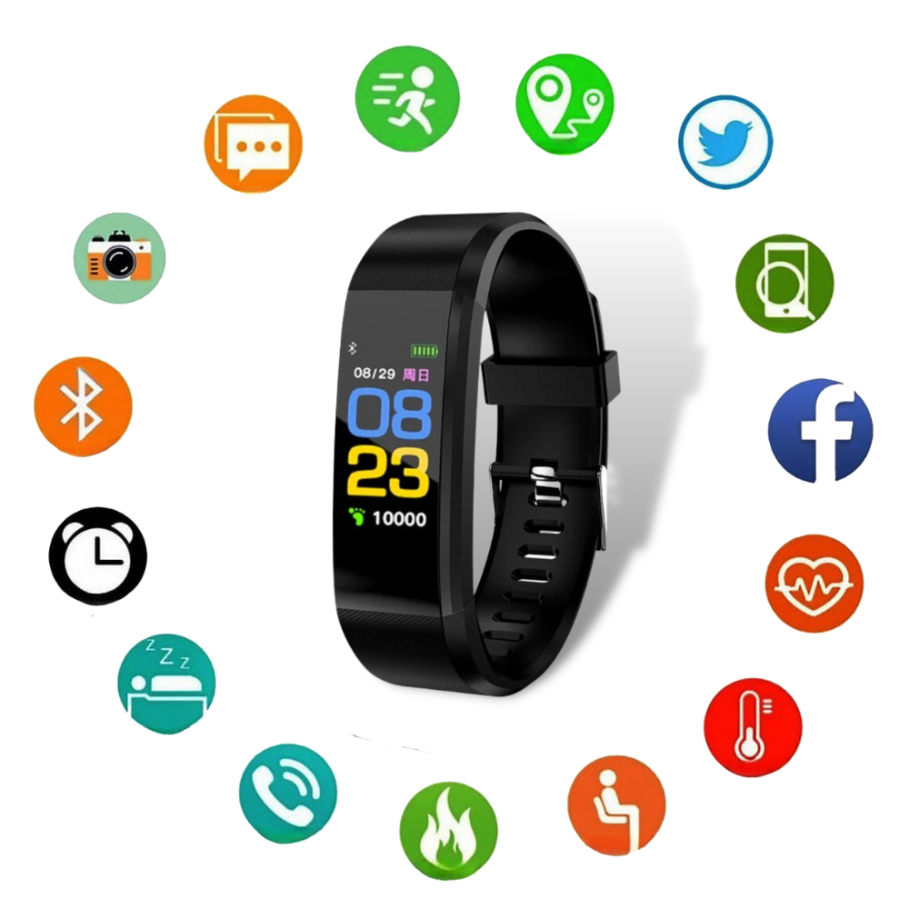 Senior Smartwatch with Health Monitoring, User-Friendly Design, 0.96 Inch LED Screen, Heart Rate and Blood Pressure Tracking 7