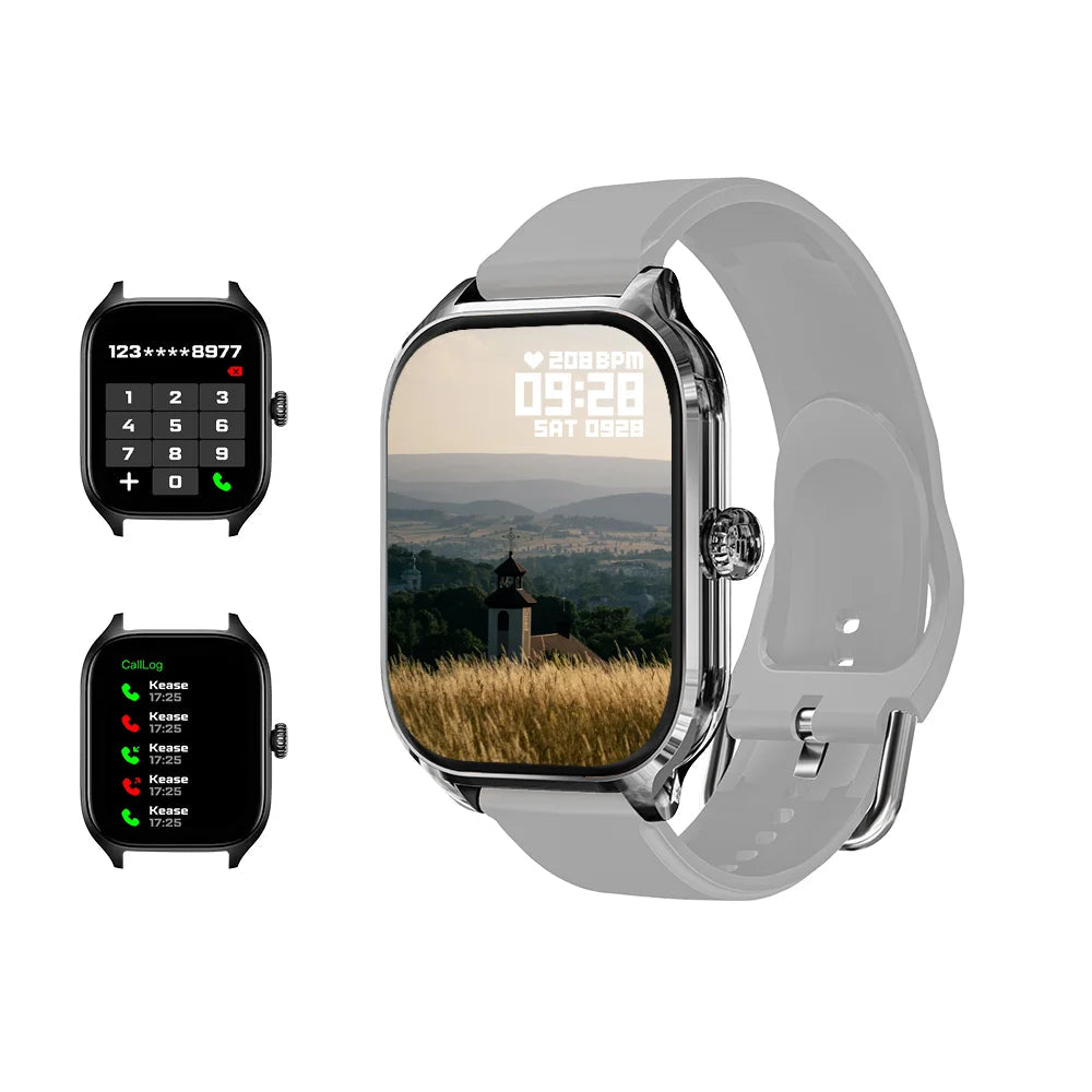 Smartwatch for Men and Women with Fitness Tracking, Call Answering, and Music Control – Compatible with iOS and Android 8