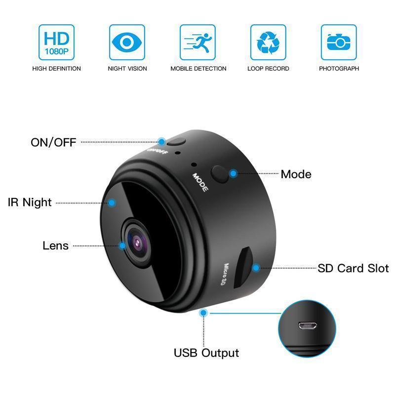 Wireless HD Home Security Camera with 150° Viewing Angle and Night Vision - Outdoor Wireless Surveillance Camera 1