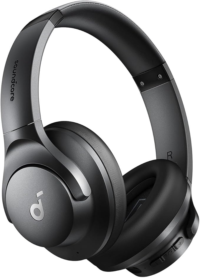 Wireless Over-Ear Headphones with Active Noise Cancellation and Bluetooth 5.0 – Black, 40 Hours Battery Life 0